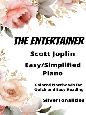 cover image of The Entertainer Easiest Piano Sheet Music with Colored Notation